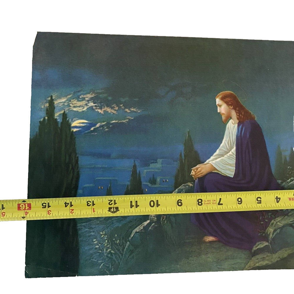 R. Atkinson Jesus Litho Art Prints Set Lot 2 Vintage Christian Religious 11"x16" - Picture 12 of 13